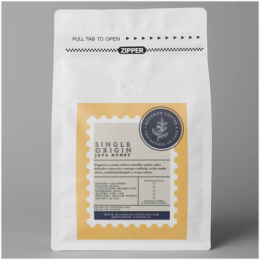 Café molido Colombia Yellow Honey Java honey 250 gramos