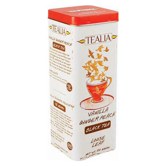 Té negro Vanilla Ginger Peach Lata – Tealia