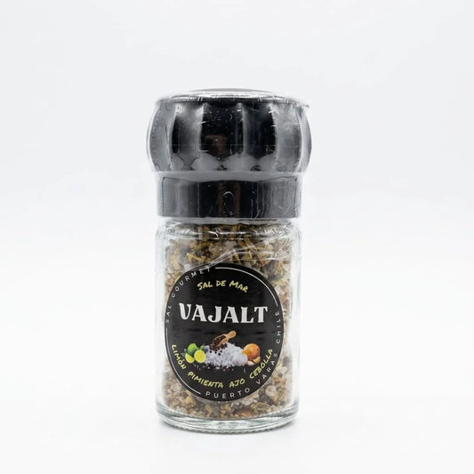 Sal de mar infusionada con limón pimienta ajo cebolla molinillo 50gr