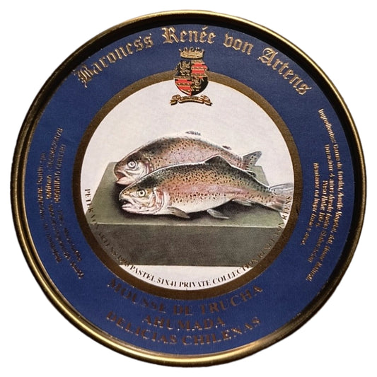 Lata con mousse de trucha ahumada 165 gramos