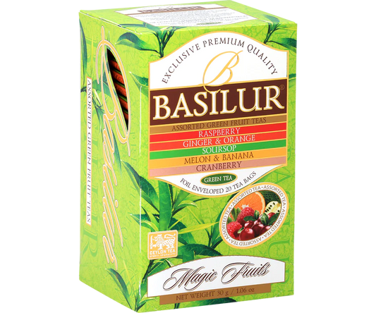 Te verde con frutas surtido 25 bolsitas – Basilu