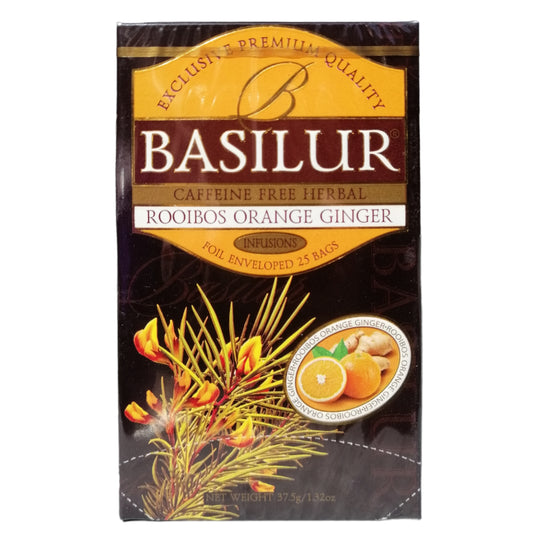Infusion Rooibos naranja jengibre 25 bolsitas – Basilur