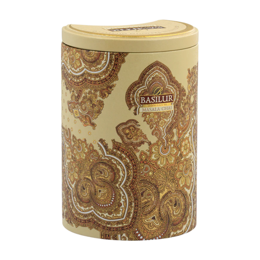 Lata con té negro chai Linea Orient, Masala Chai 100 gramos de té en hoja