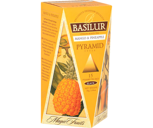 Té negro Mango Piña 15 pirámides - Basilur
