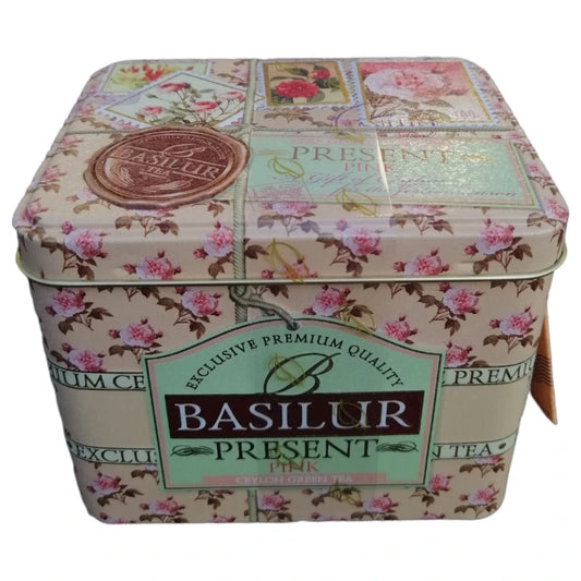 Lata té verde Present Pink 100 gramos