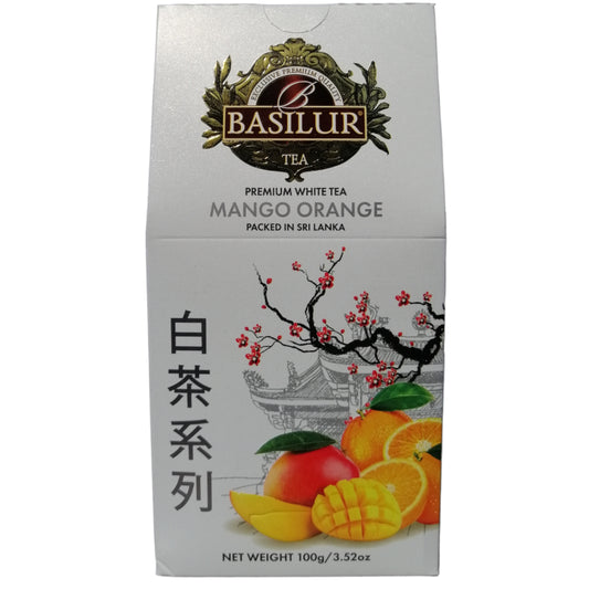 Té blanco Mango Naranja estuche 100 gramos – Basilur
