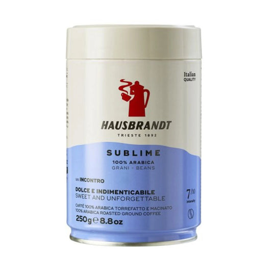 Café italiano Sublime grano lata 250 gramos - Hausbrandt