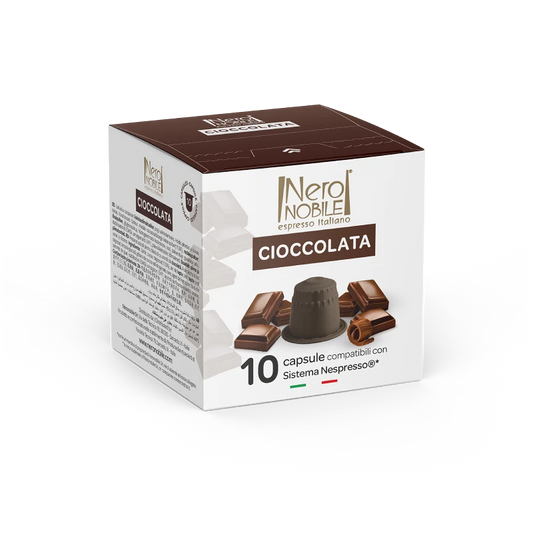 capsula chocolate caliente nespresso nero nobile