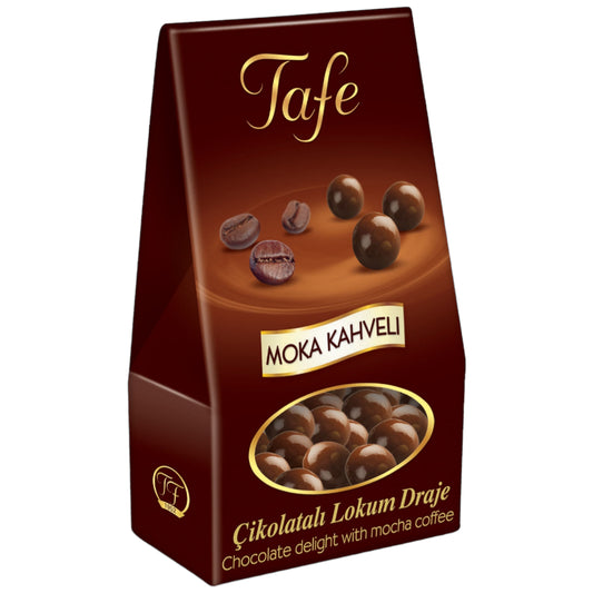 Delicia turca de café bañada en chocolate