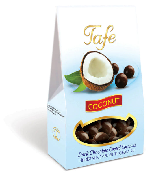 Delicia turca de coco bañada en chocolate