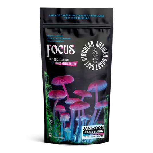 Café molido Blend Lavado Focus Janszoon con hongo Melena de León 250 gramos