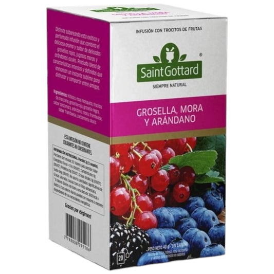 Infusión Grosella, Mora y Arándano 20 bolsitas - Saint Gottard