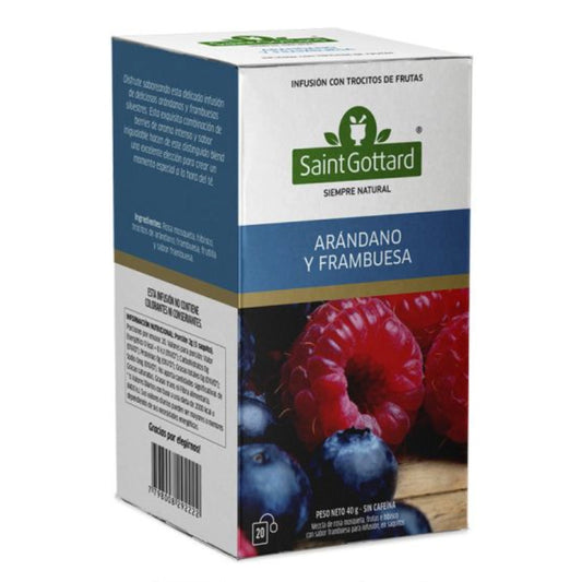 Infusión de Arándano y Frambuesa 20 bolsitas - Saint Gottard