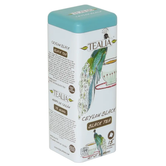 Lata té negro Ceylon Black 15 pirámides - Tealia