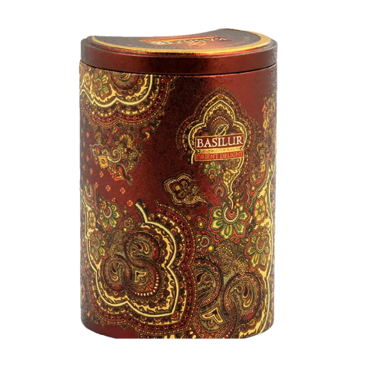 Lata con Té negro puro Linea Orient, Delight 100 gramos de té en hoja