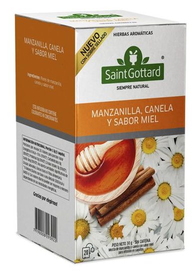 Infusion de Manzanilla, canela y miel 20 bolsitas - Saint Gottard