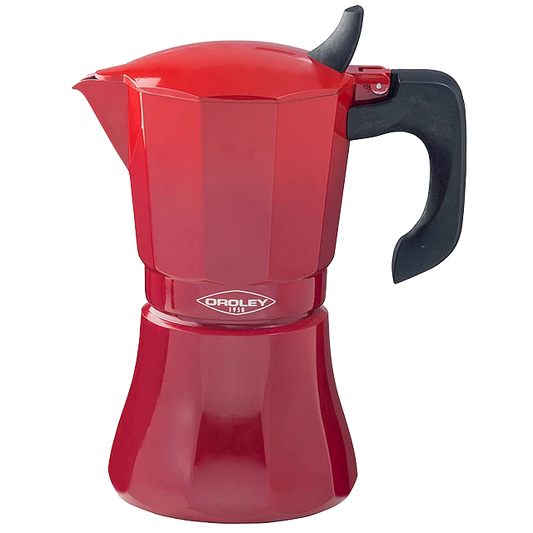 Cafetera italiana Petra roja 6 tazas – Oroley