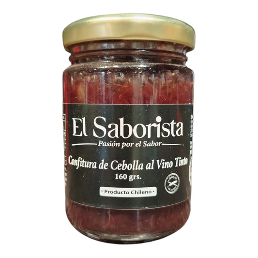 Confitura de cebolla al vino tinto 160 gramos en frasco