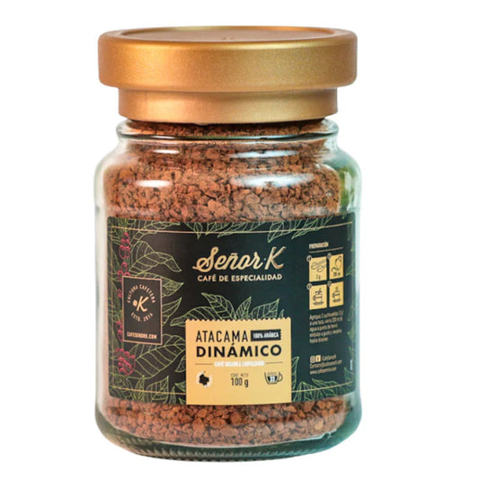 Café instantáneo Atacama Dinámico 100 gramos en frasco