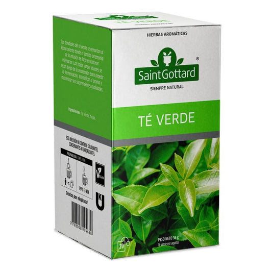 Té verde puro 20 bolsitas - Saint Gottard
