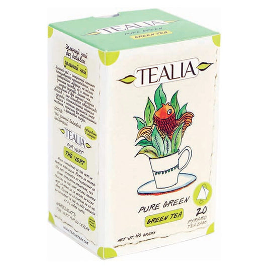 Caja con té verde Pure Green 20 bolsas de pirámides