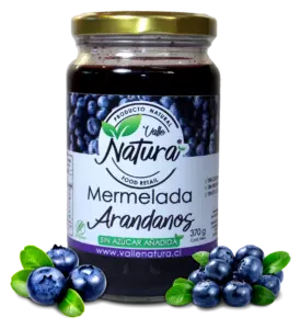 Mermelada Arandano sin azúcar - Valle natura