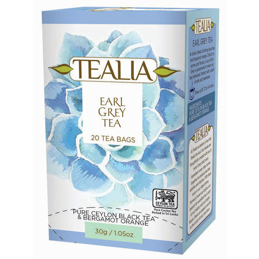 Té negro Earl Grey en bolsitas – Tealia