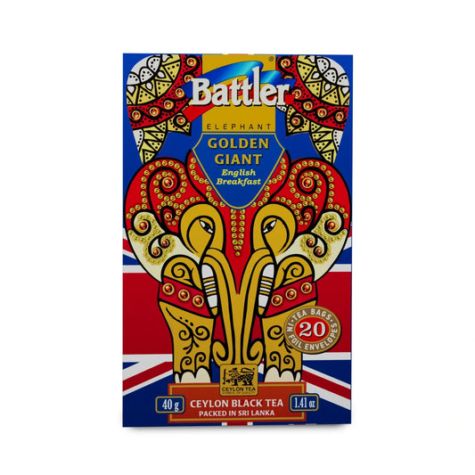 Golden Giant English Brekfast de té negro intenso de 20 bolsitas