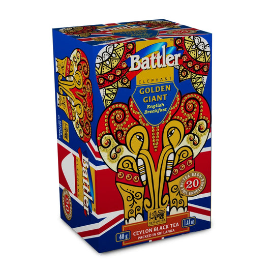 Golden Giant English Brekfast de té negro intenso de 20 bolsitas