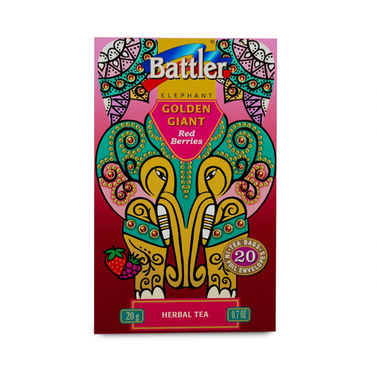 Golden Giant Red Berries de té negro con berries de 20 bolsitas