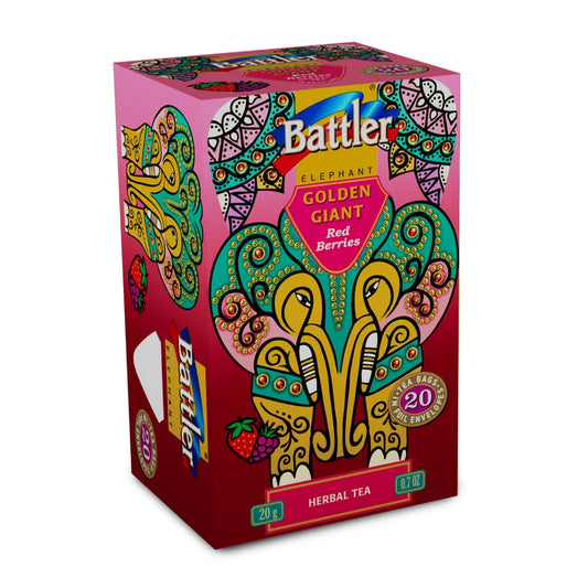 Golden Giant Red Berries de té negro con berries de 20 bolsitas