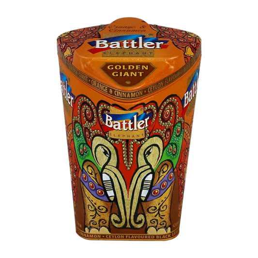 Lata Golden Giant Orange y Cinnamon con 100 gramos de té negro, naranja y canela en hoja