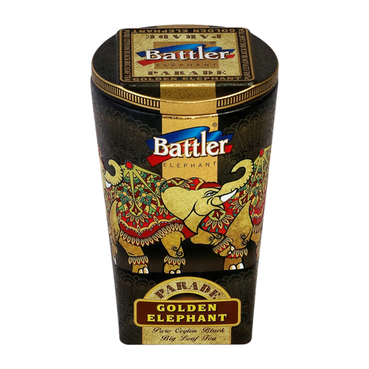 Lata Parade Golden Elephant con 100 gramos de té negro OP1 en hoja