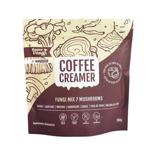 Coffee creamer en polvo mix 7 hongos 180gr - NewPharma