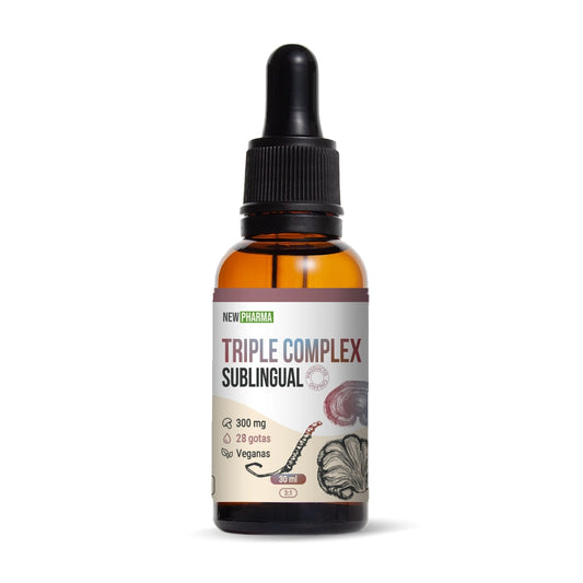 Concentrado Triple Complex: Melena de León, Reishi y Cordyceps 30ml - NewPharma