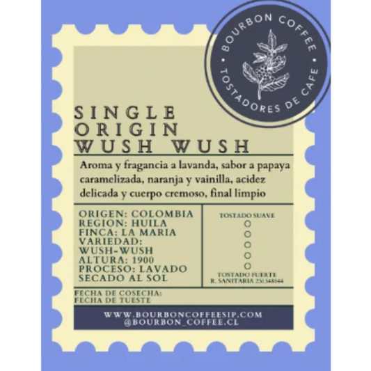Café molido Colombia Lavado Wush Wush 250 gramos