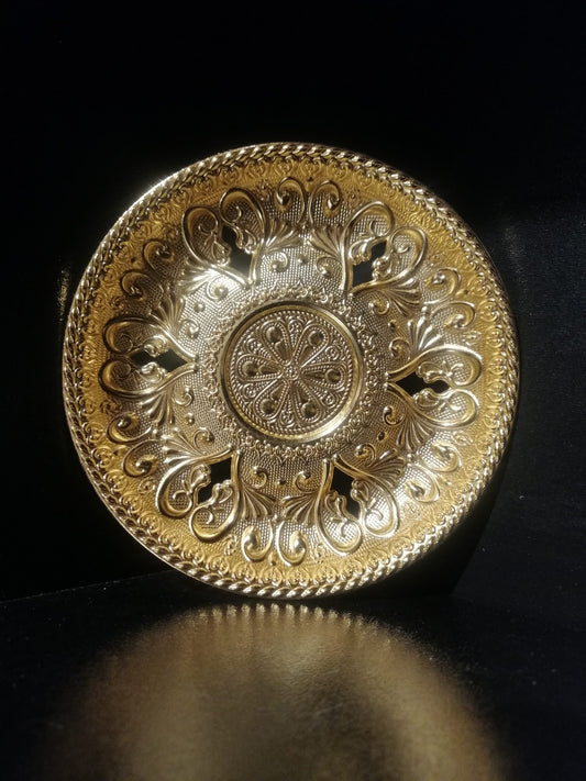 Taza individual para café turco, Blanco y dorado