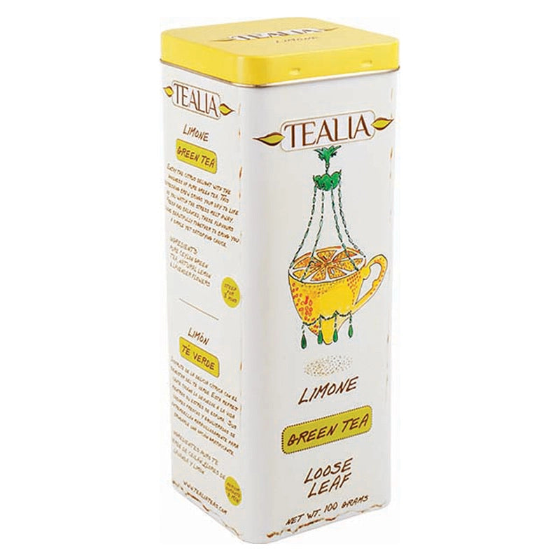 té verde limone lata 100 gramos Tealia