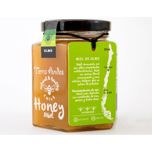 Miel de Ulmo orgánica frasco 400 gramos - Terra Andes