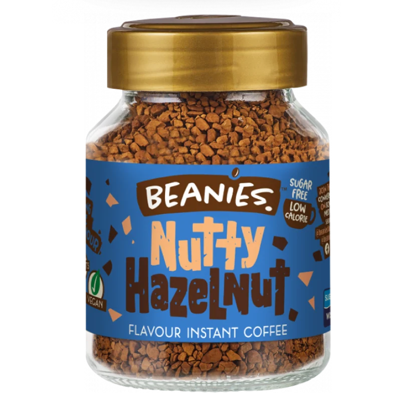 nutty hazelnut café beanies frasco 50 gramos