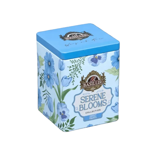 Lata con té verde floral y frutal Serene Blooms 75 gramos de té en hoja