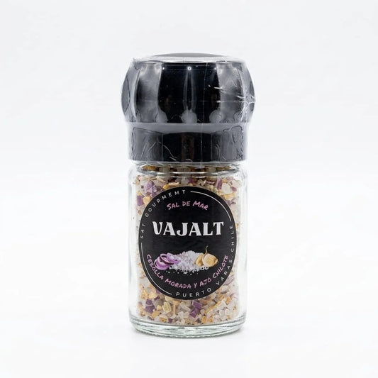 Sal de mar infusionada con Cebolla morada y ajo chilote molinillo 50 gr