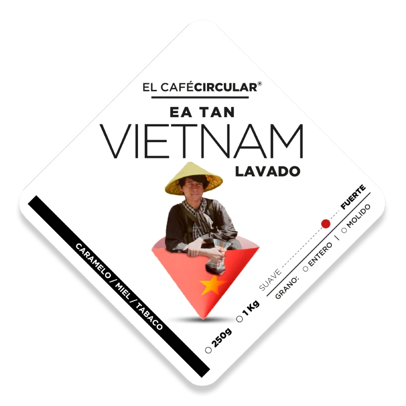 etiqueta café vietnam eatan molido 250 gramos