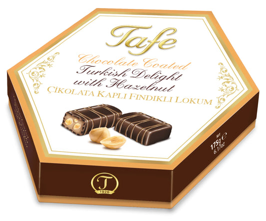 Delicia turca de avellana cubierta en chocolate 175 gramos - Tafe
