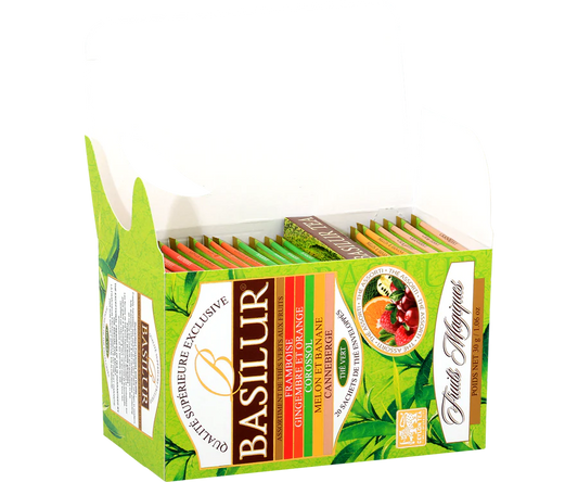 Te verde con frutas surtido 25 bolsitas – Basilu