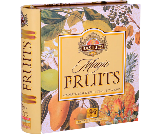 Libro té negro con frutas surtido Magic Fruit 32 bolsitas - Basilur