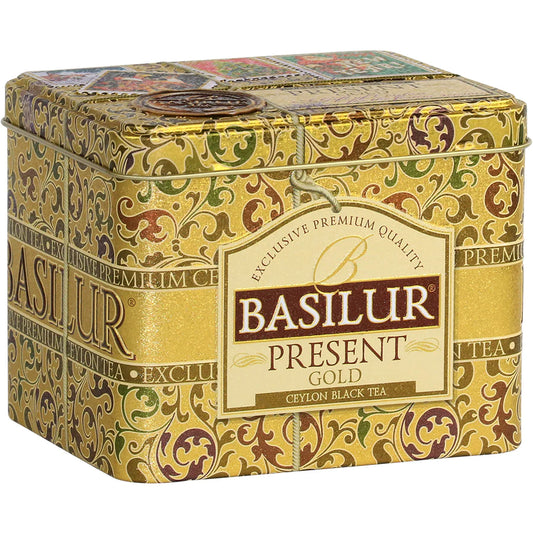 Lata té negro Present Gold 100 gramos – Basilur