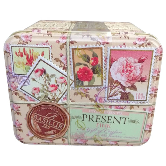 Lata té verde Present Pink 100 gramos