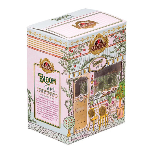 Cafetería con té negro y berries Bloom Café Berry Twist 75 gramos de té en hoja