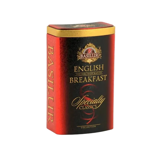 Lata con té negro tradicional English Breakfast 100 gramos de té en hoja